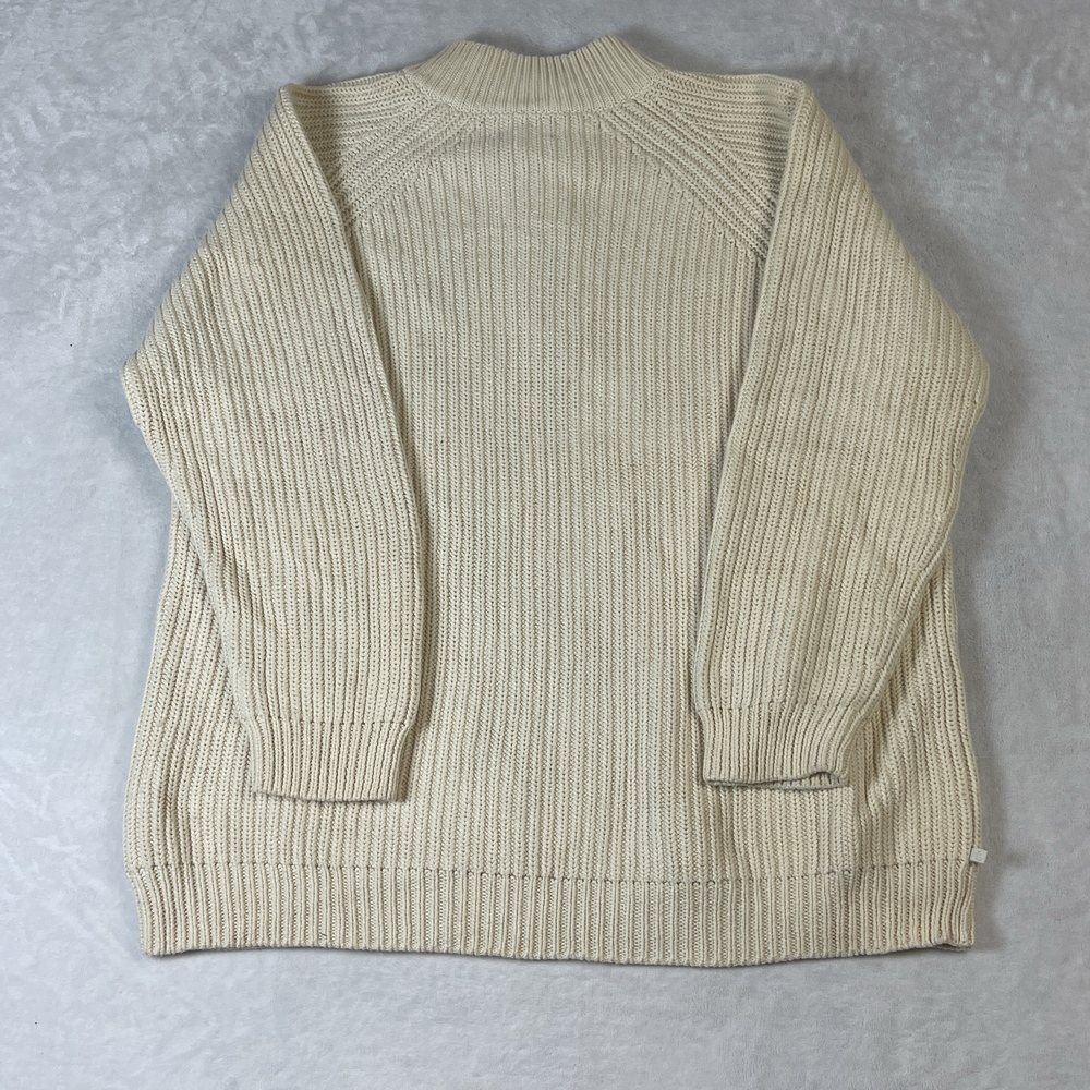 Ralph Lauren Men's Cream Quarter-Zip Sweater Size 2X 100% Cotton Ribbed Knit - Picture 5 of 5